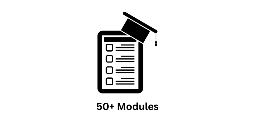 50+ modules